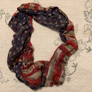 Patriotic Red, White, and Blue Infinity Scarf